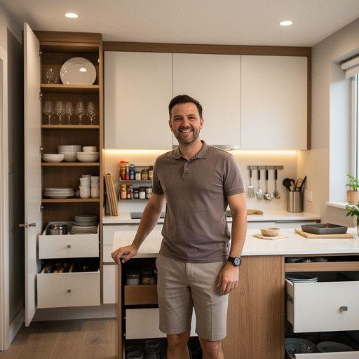 Praktyczne rozwiązania do przechowywania w łazience z estetycznym oświetleniem.